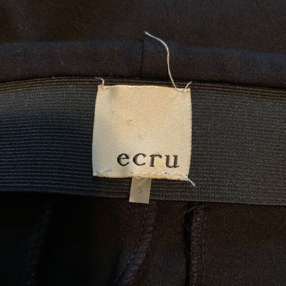 Ecru black sia pull on pant with slit hem. Size small - Picture 3 of 13